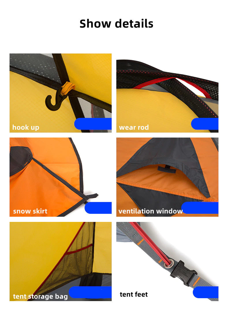 Cheap Goat Tents Mobi Garden Nature Hike Camping Tent Travel Outdoor Rainproof Alpine Desert Snow Camping Equipment Snow Skirt 2 3 Person Tent   